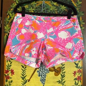LILLY PULITZER PINK + ORANGE SHORTS
